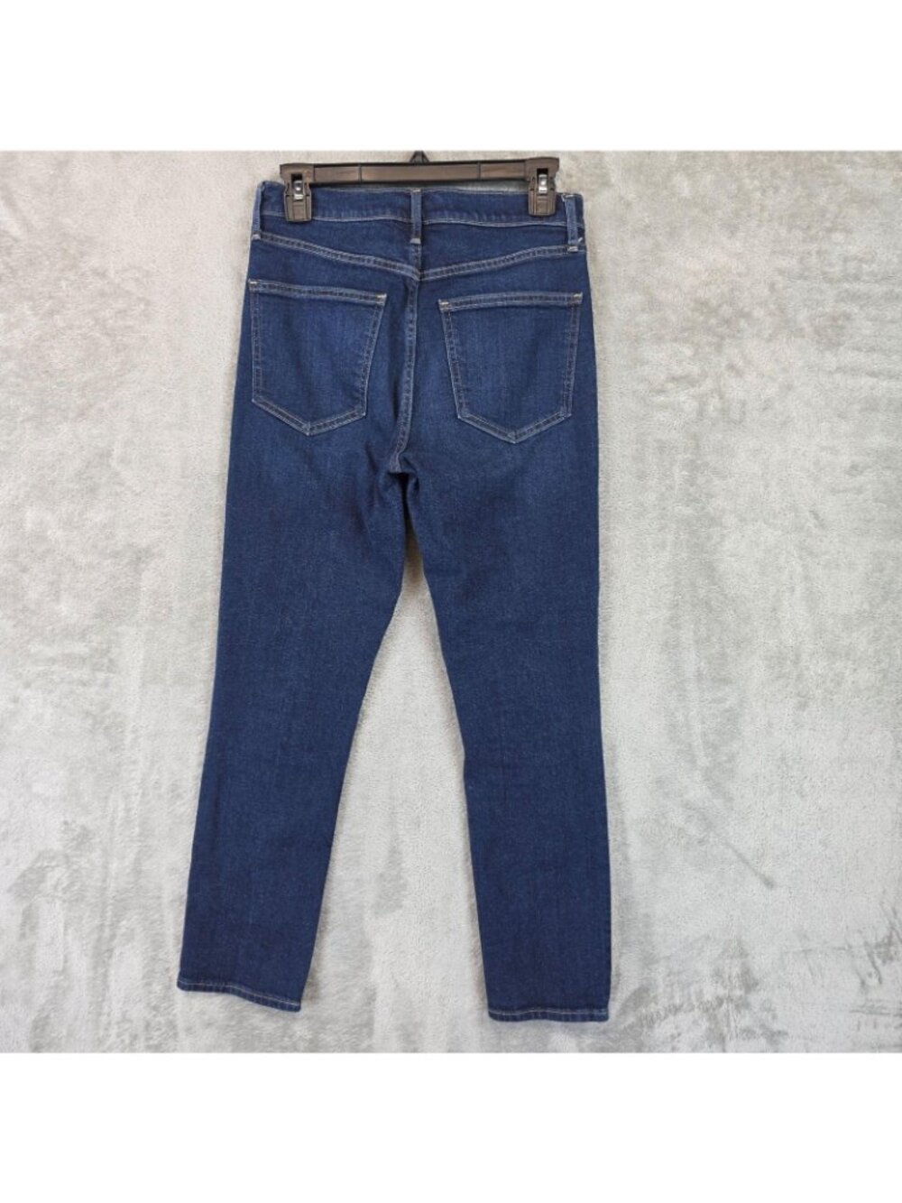 Gap Vintage Slim High Rise Jeans Womens 4 Blue Dark Rinse Wash Stretch Denim - Picture 2 of 12